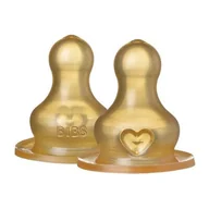 Smoczki uspokajające - Bibs Antykolkowy Smoczek Z Kauczuku Hevea O Średnim Przepływie Dla Niemowląt 2 Pack - miniaturka - grafika 1