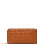 Portfele - Calvin Klein Duży Portfel Damski Ck Must Z/A Wallet Lg Embossed K60K610253 Brązowy - miniaturka - grafika 1