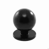 Klamki - Gałka meblowa 1349 25 Metalowa Czarna - miniaturka - grafika 1