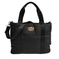 Torebki damskie - Torebka shopper Monnari pikowana czarna listonoszka - miniaturka - grafika 1