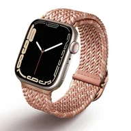 Akcesoria do smartwatchy - Pasek UNIQ Aspen Braided na Apple Watch 1/2/3/4/5/6/7/8/SE/SE2 40/38/41mm - różowy - miniaturka - grafika 1