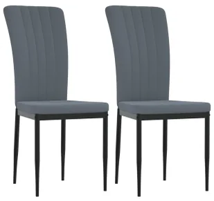 Tapicerowany ciemnoszary komplet 2 krzeseł B4-D74 - Krzesła Tapicerowany ciemnoszary komplet 2 krzeseł B4-D74 - Krzesła - miniaturka - grafika 1