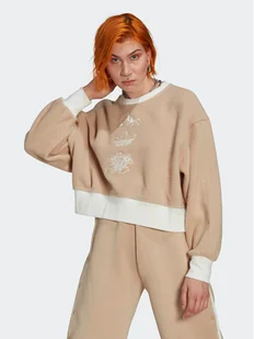 adidas Polar HM1607 Beżowy Regular Fit - Bluzy damskie - miniaturka - grafika 1