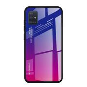 Etui i futerały do telefonów - Gradient Glass etui pokrowiec nakładka ze szkła hartowanego Samsung Galaxy A51 różowo-fioletowy - miniaturka - grafika 1