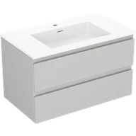 Szafki łazienkowe - Mexen Orio szafka łazienkowa 80 cm z umywalką Otis, 2 szuflady, szara mat/biała mat - 91A10-08047-2-BFF62-W18M01 - miniaturka - grafika 1