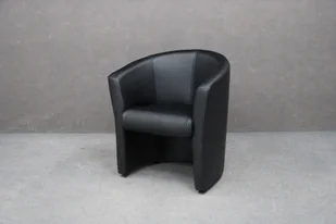Fotel Ben Tapicerowany Czarny 70X60X75 Cm B 1848 - Fotele - miniaturka - grafika 1
