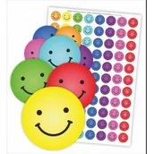 Szkolne artykuły papiernicze - LearnHow Naklejki motywacyjne - Buźki uśmiechnięte 88szt - LearnHow - miniaturka - grafika 1