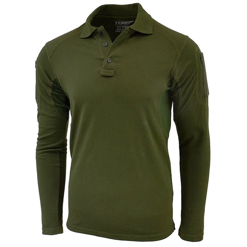 Texar Koszulka Polo z Długim Rękawem Elite Pro Olive - 3XL