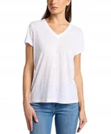 Koszulki i topy damskie - T-shirt Lee V NECK TEE 112360426 Bright White S - miniaturka - grafika 1
