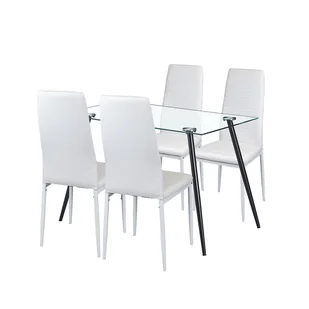 Cruz 4+1 étkező garnitúra fehér - Stoły z krzesłami - miniaturka - grafika 1