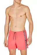 Kąpielówki męskie - Emporio Armani Swimwear Emporio Armani, bokserki męskie, denim, krótkie spodenki kąpielowe (Coral), rozmiar 46 (DE), koralowy - miniaturka - grafika 1
