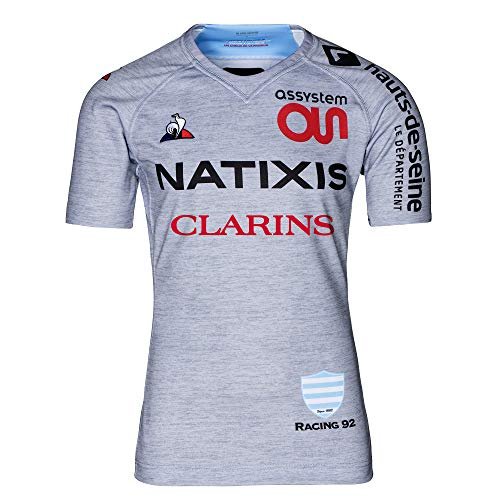 Le Coq Sportif damska koszulka Racing 92 Maillot Pro M Gris podkoszulek, szara Chiné Clair, 2XL
