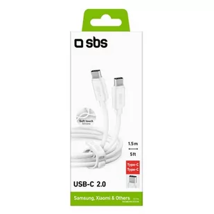 Kabel USB-C SBS 1.5m Biały TECABLPOLOTCCW - Kable - miniaturka - grafika 2