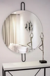Lustro okrągłe owal 60cm ścienne industrialne loftowe salon pokój łazienka - Lustra - miniaturka - grafika 1