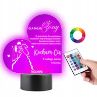 Lampy pozostałe - Lampka na Biurko Statuetka dla Żony Rocznica - miniaturka - grafika 1