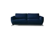 Sofy i kanapy - Sofa rozkładana z funkcją spania MEGIS VELVET granatowa - miniaturka - grafika 1