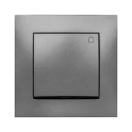 Wyłączniki światła i elektryczne - ELEKTRO - PLAST Przycisk do dzwonka CARLA  grafitowy  ELEKTRO - PLAST - miniaturka - grafika 1