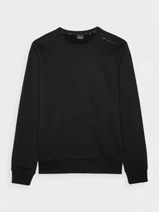 Męska bluza dresowa nierozpinana bez kaptura 4F 4FWAW24TSWSM1258 - czarna - Bluzy sportowe męskie - miniaturka - grafika 1