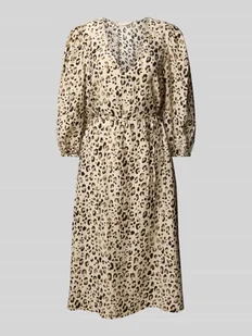 Sukienka o długości do kolan z dekoltem w serek model ‘Alyona Vlora’ - Sukienki - miniaturka - grafika 1