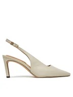 Sandały damskie - Tommy Hilfiger Sandały Squared Toe FW0FW08636 Beżowy - miniaturka - grafika 1