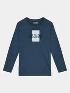 Bluzki damskie - Guess Bluzka L3BI10 I3Z14 Granatowy Regular Fit - miniaturka - grafika 1