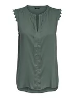 Kamizelki damskie - ONLY Damska kamizelka Onlkimmi S/L Top WVN Noos, Zielony balsam, 32 - miniaturka - grafika 1