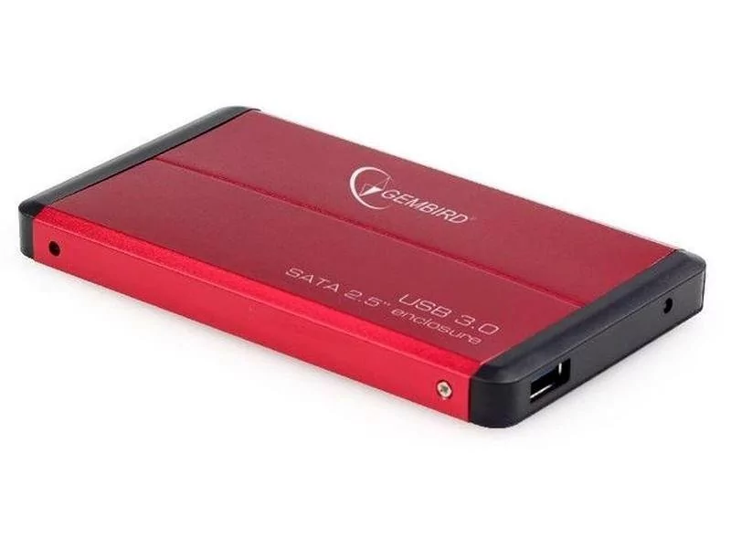 Gembird Obudowa na dysk EE2-U3S-2-R (2.5"; USB 3.0; Aluminium; kolor czerwony) 2_415874