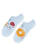 Skarpetki męskie - Wzorzyste skarpetki stopki męskie w donuty Art. 021 - miniaturka - grafika 1