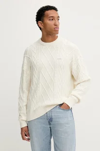 Guess Jeans sweter z dodatkiem wełny męski kolor beżowy M5BR04 Z0561 - Swetry męskie - miniaturka - grafika 1