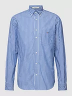 Koszule męskie - Koszula casualowa o kroju regular fit ze wzorem w paski model ‘POPLIN’ - miniaturka - grafika 1