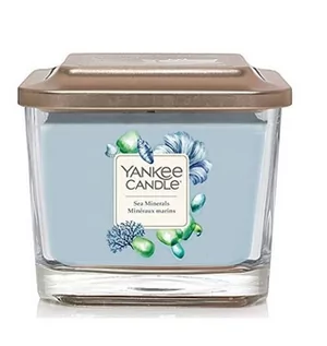 Świece - Yankee Candle niebieski zapachowa świeczka Elevation Sea Minerals kwadratowa średnia 3 knoty 37458 - grafika 1