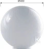 Oprawy, klosze i abażury - Klosz Kula biała 400 k-180 pmma - miniaturka - grafika 1