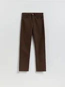 Spodnie damskie - Reserved - Jeansy mom fit z dłuższą nogawką - dark grey jeans - miniaturka - grafika 1