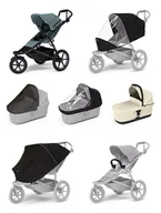 Wózki dziecięce - Wózek sportowy Thule Urban Glide 3 Mid blue + Bassinet Soft beige SET 7in1 - miniaturka - grafika 1