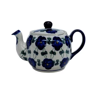 Ceramiczna czajnik kula Ceramika Bolesławiec - Czajniki na gaz - miniaturka - grafika 1