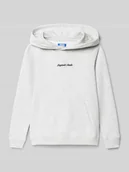 Swetry dla chłopców - Bluza z kapturem, wyhaftowanym logo i kieszenią kangurką - miniaturka - grafika 1