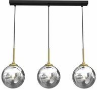 Lampy sufitowe - Stylowa lampa wisząca REFLEX MLP8415, czarny/złoty, 3x40W E14 - miniaturka - grafika 1