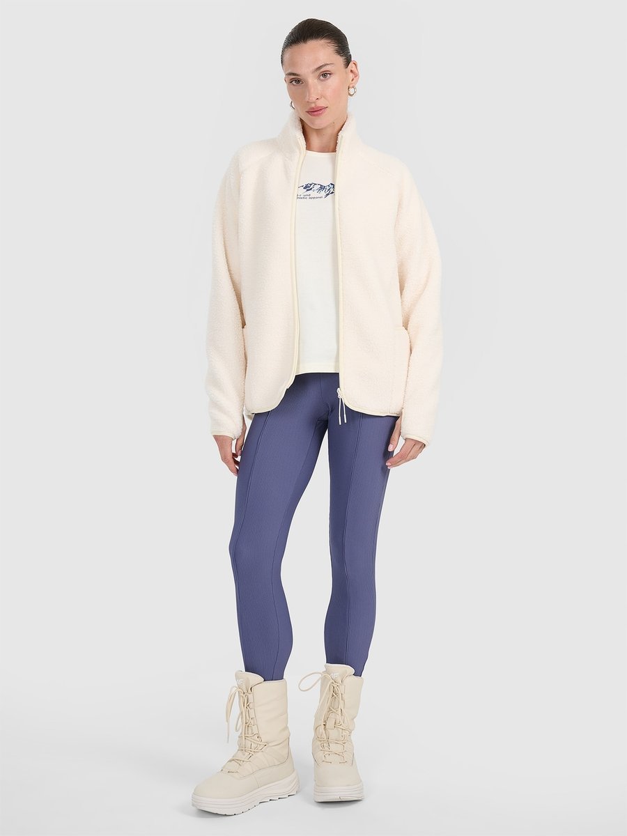 POLAR DAMSKI 4F ROZPINANY Z MATERIAŁU SHERPA TFLEF328 AW25 XL