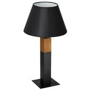 Lampy stojące - Luminex Table lamps 3597 Lampa stołowa lampka 1X60W E27 czarny/naturalny/biały - miniaturka - grafika 1