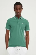 Koszulki męskie - G-Star Raw polo męski kolor zielony gładki - miniaturka - grafika 1