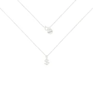 Naszyjniki - Srebrny naszyjnik z dolarem 40 cm - miniaturka - grafika 1