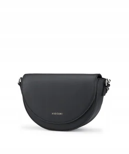 Torebka Crossbody Listonoszka Półksiężyc PUCCINI Na Pasku Czarna BML056M-1 - Torebki damskie - miniaturka - grafika 1