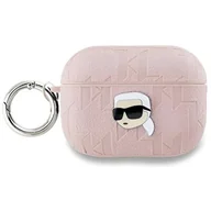 Akcesoria do słuchawek - Karl Lagerfeld KLAP2PGKIPP AirPods Pro 2 (2022/2023) cover różowy/pink Monogram Karl Head - miniaturka - grafika 1