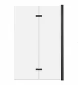 Parawany nawannowe - ADNaturalnie Parawan nawannowy dwuczęściowy składany JEZIORAK 100x150 cm szkło transparentne wykończenie CZARNE z powłoką NANO SPW-002-100CZ - miniaturka - grafika 1