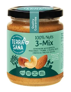 Terrasana Krem orzechowy mix (3 orzechy) 250 g Bio - żywność - Słodkie kremy i masła - miniaturka - grafika 1