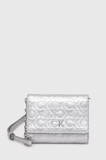 Portfele - Calvin Klein portfel damski kolor srebrny - grafika 1