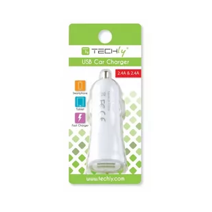 Techly Ładowarka Uniwersalna 2x USB 2.4A Biała 022182 - Ładowarki samochodowe - miniaturka - grafika 4