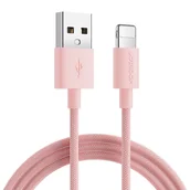 Kable USB - Joyroom kabel przewód USB - Lightning do ładowania / transmisji danych 1m różowy (S-1030M13) - miniaturka - grafika 1