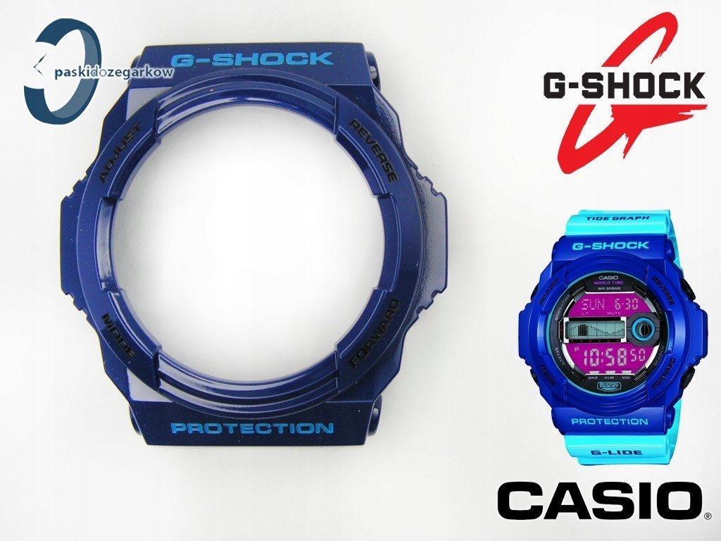 Bezel do Casio GLX-150-2 GLX-150 GA-150 niebieski połysk
