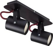 Lampy sufitowe - Sigma KAMERA czarny/czerwony 2 plafon - Lampa sufitowa 2x GU10 (max 25W) 32612 - miniaturka - grafika 1
